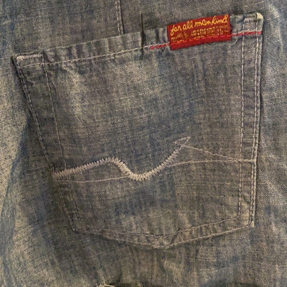 7 for all mankind denim romper in xs - Picture 4 of 6